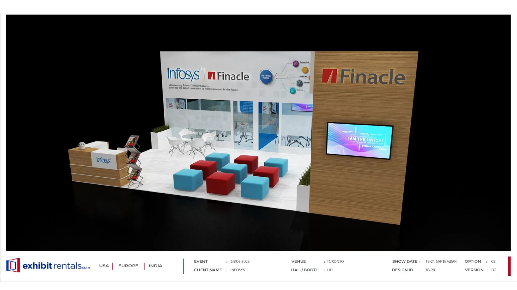 30x40 Peninsula booth design by Exhibit-Rentals